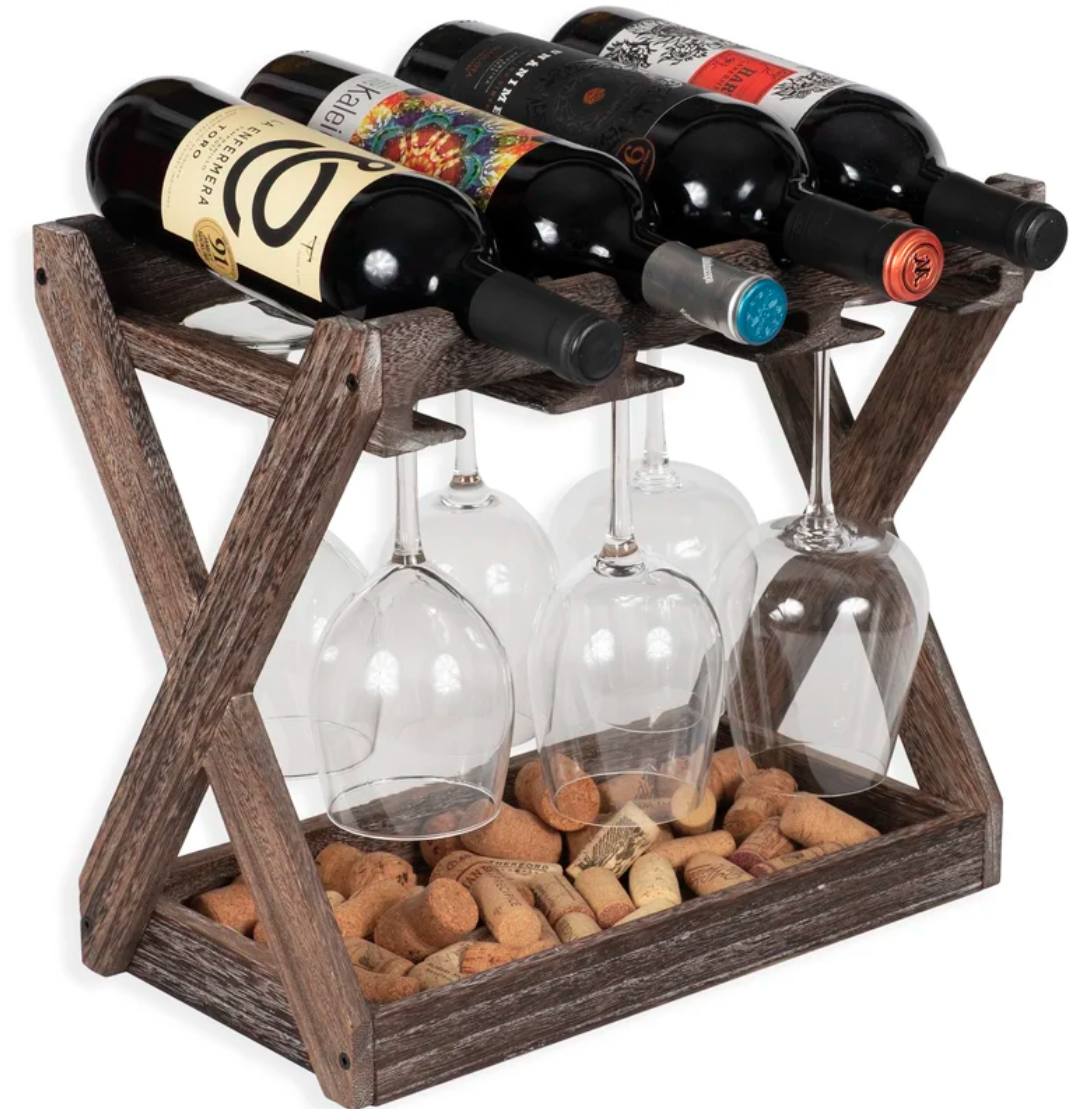 Wine Bottle & Glass Rack